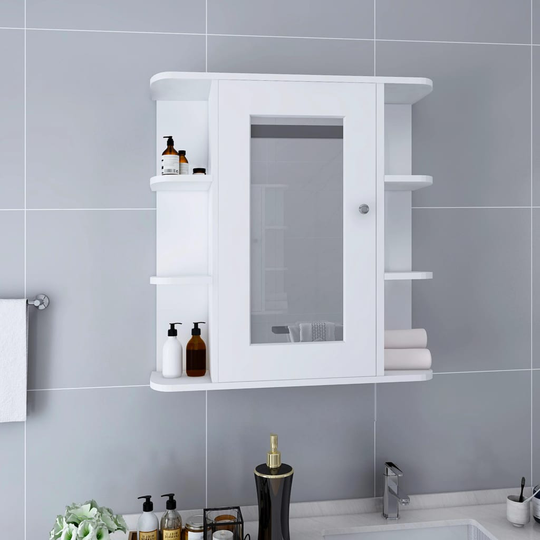 vidaXL Kylpyhuoneen peilikaappi valkoinen 66x17x63 cm MDF