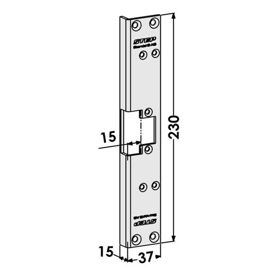 STEP ST6508 Tolppa malliin STEP 60 Silent 15 x 230 x 15 mm