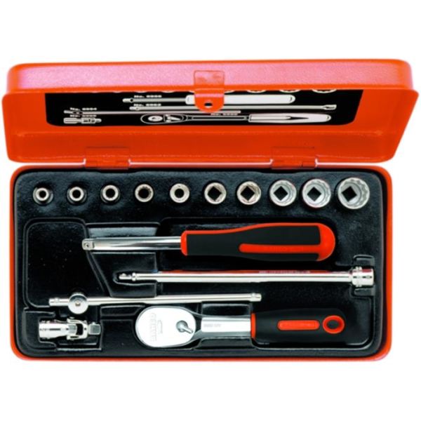 Bahco A6716DM Hylsysarja 1/4", 15 osaa