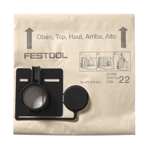 Festool FIS-CT 33 Suodatinpussi 5 kpl:n pakkaus