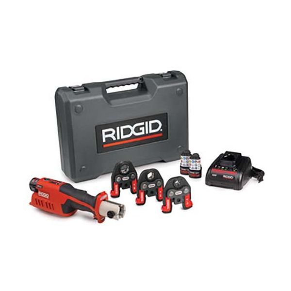 Ridgid RP 241 Puristustyökalu akku, laturi, laukku + V15-22-28