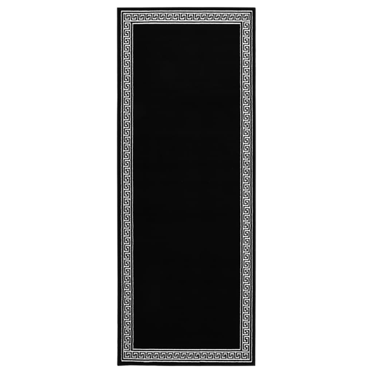 vidaXL Käytävämatto BCF musta kuviolla 100x300 cm