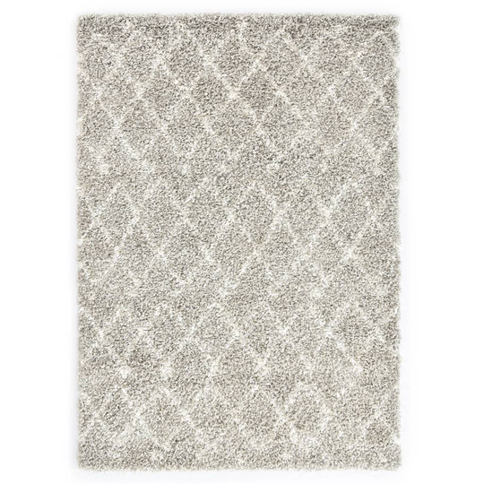 vidaXL Matto berberi pörröinen PP hiekka ja beige 120x170 cm