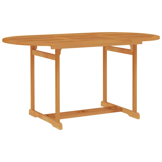 vidaXL Puutarhapöytä 150x90x75 cm täysi tiikki