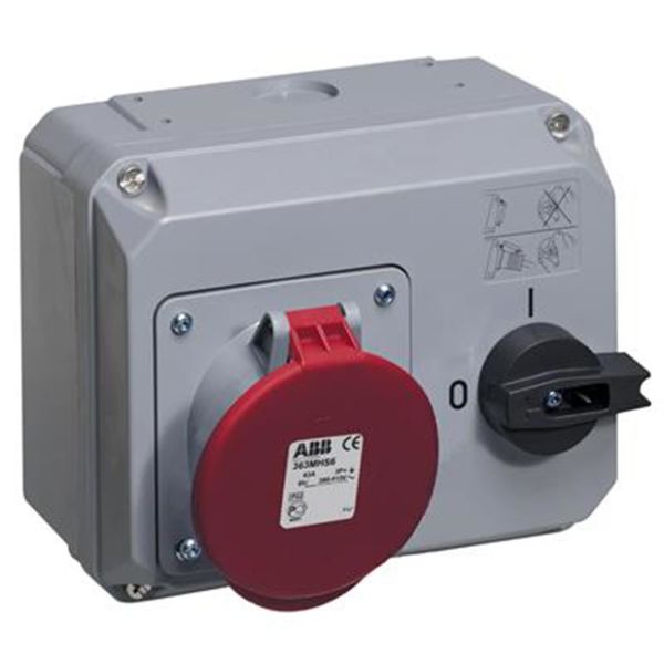 ABB 2CMA167721R1000 Seinäpistorasia IP44, 63 A, 400 V 3P+J