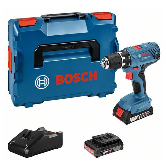 Bosch GSR 18V-21 Porakone/ruuvinväännin sisältää akun ja laturin