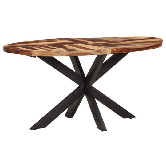 vidaXL Ruokapöytä 160x90x75 cm täysi akaasiapuu seesamviimeistelyllä