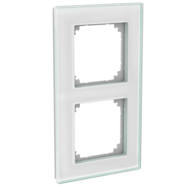Schneider Electric WDE004036 Yhdistelmäkehys lasi, kiinteä, valkoinen 2-paikkainen