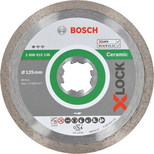 Bosch Standard for Ceramic Timanttikatkaisulaikka X-LOCK 110 × 22,23 × 1,6 x 7,5 mm