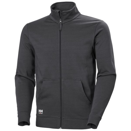 Helly Hansen Workwear Manchester Collegepaita tummanharmaa, vetoketju 4XL