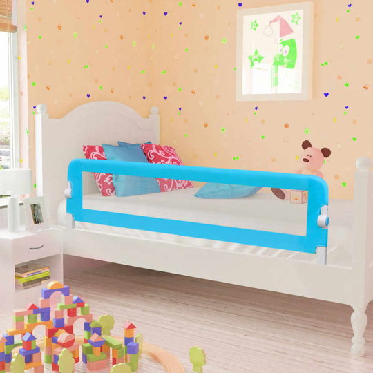 vidaXL Turvalaita lapsen sänkyyn 150 x 42 cm sininen