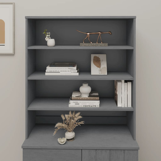 vidaXL Yläosa senkille tummanharmaa 90x30x100 cm täysi mänty