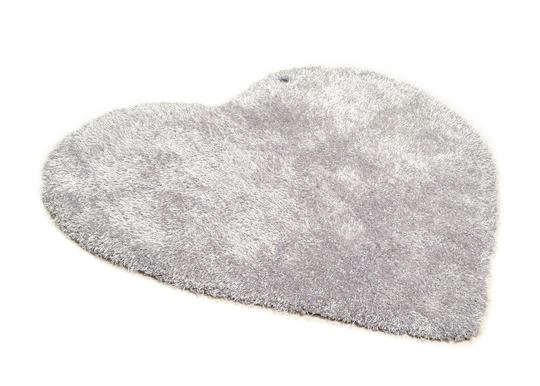 Pitkäkarvainen matto SOFT UNI HEART 100x100 cm