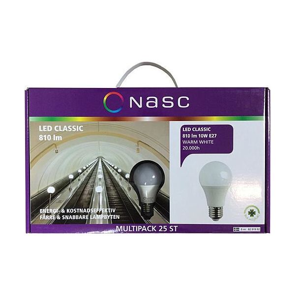 Narva Classic LED-valo 10 W, 2700 K, 25 kpl pakkaus B22d-kanta: