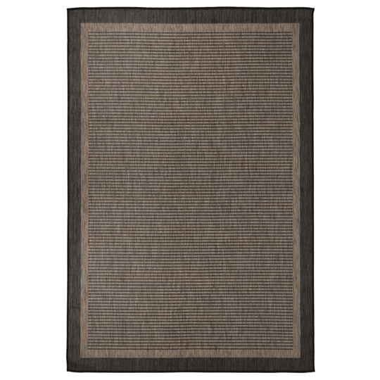 vidaXL Ulkomatto Flatweave 160x230 cm tummanruskea