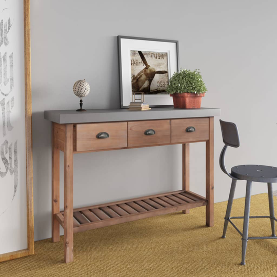 vidaXL Konsolipöytä 110x35x80 cm täysi kuusi