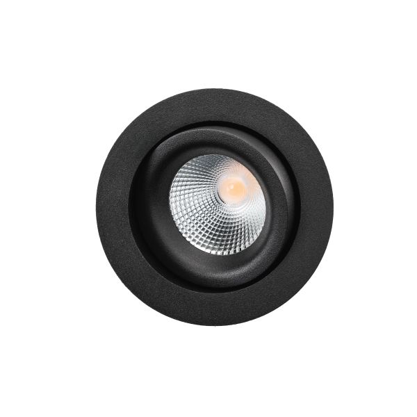 SG Armaturen Junistar Lux Isosafe Downlight-valaisin 7 W, musta 540 lm