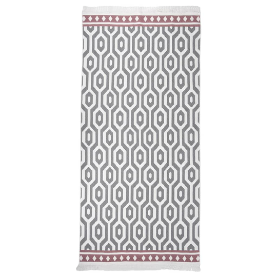 vidaXL Matto harmaa 100x200 cm puuvilla