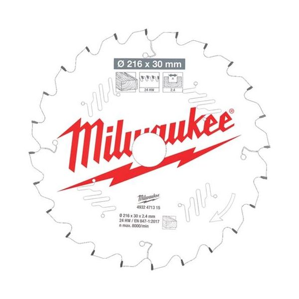 Milwaukee CSB MS W Sahanterä 216x2,4x30 mm, 24T