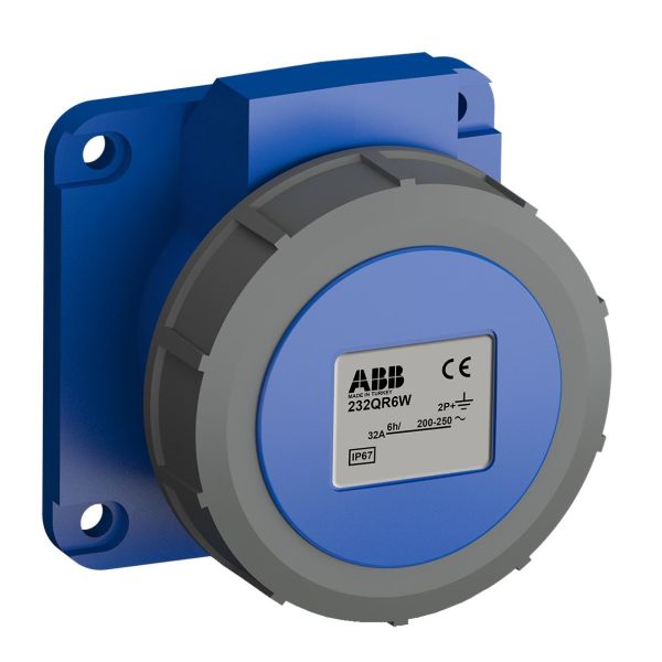 ABB 2CMA102357R1000 Paneelin ulostulo pikaliitettävä, tärinänkestävä Suora, 3-nastainen, 32 A