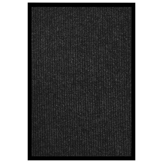 vidaXL Ovimatto raidallinen antrasiitti 80x120 cm