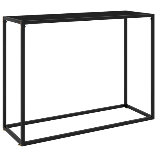vidaXL Konsolipöytä musta 100x35x75 cm karkaistu lasi