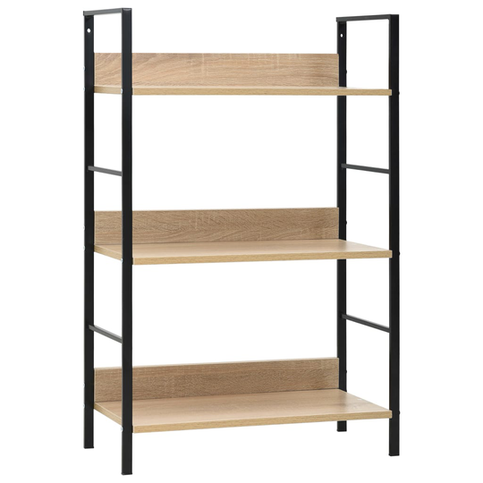 vidaXL 3-tasoinen kirjahylly tammi 60x27,6x90,5 cm lastulevy