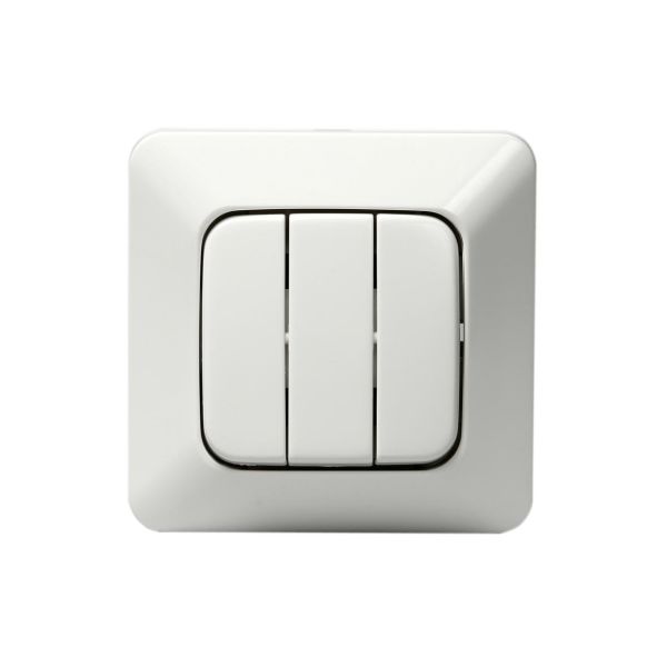 ABB 10631U4 Kytkin upotettava, IP20, ilman kiinnityskynsiä 3x1-napainen