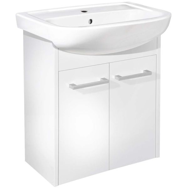 Gustavsberg Nordic³ Pesuallaskaappi 60 cm, pesualtaalla Kiiltovalkoinen