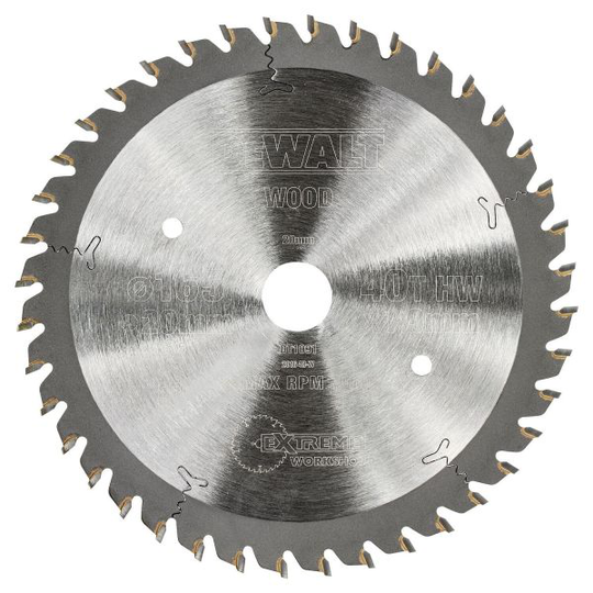 Dewalt DT1091-QZ Sahanterä 40T, 165 x 2 x 20 x 40 mm