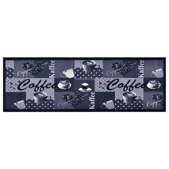 vidaXL Keittiön pestävä lattiamatto Coffee sininen 60x180 cm