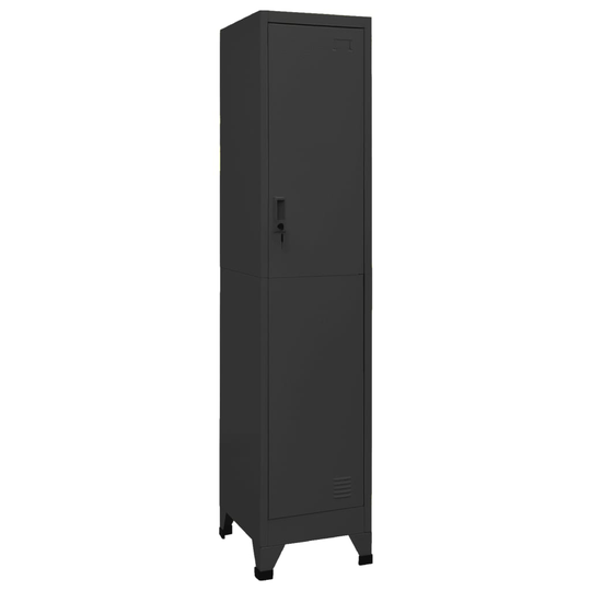 vidaXL Pukukaappi antrasiitti 38x45x180 cm teräs