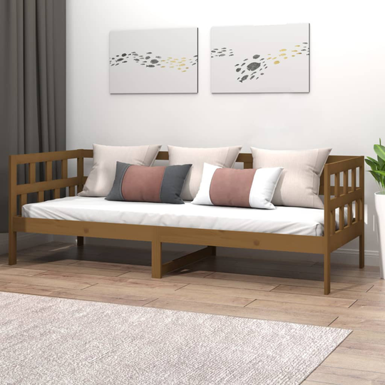 vidaXL Sohvasänky hunajanruskea täysi mänty 90x200 cm