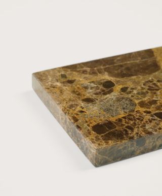 Marble long kynttilävati ruskea