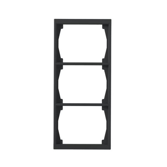 ABB Impressivo 1723F100-885 Peitelevy mattamusta, 100 mm 3-paikkainen