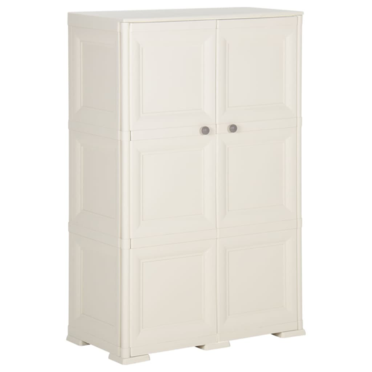 vidaXL Muovikaappi 79x43x125 cm puutyyli kerma