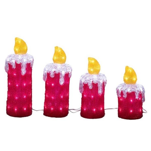 Konstsmide 6262-203 Koristevalaisin adventtikynttilä, 4 kpl