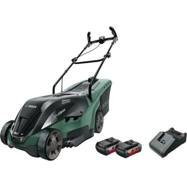 Bosch DIY Universal Rotak 36-560 Ruohonleikkuri sis. 2 kpl 2,0 Ah akkua ja laturin