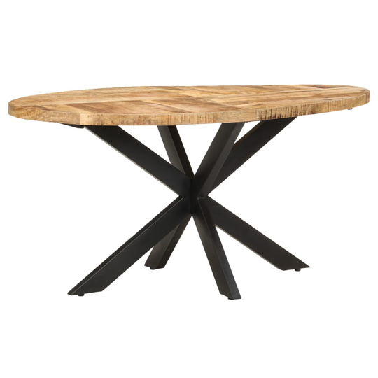 vidaXL Ruokapöytä 160x90x75 cm karkea mangopuu
