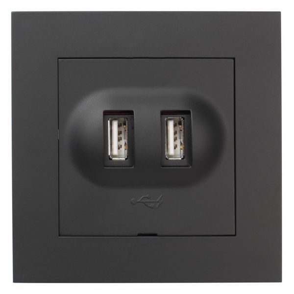 Elko EKO05985 Latausliitäntä USB 2,1 A, PLUS Musta
