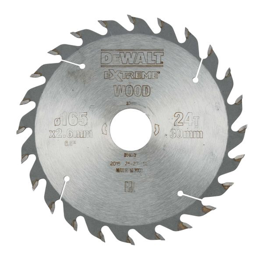 Dewalt DT4027-QZ Pyörösahanterä 165 x 30 mm, 24T