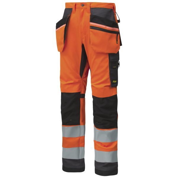 Snickers 6230 AllroundWork Huomiohousut Hi-Vis, oranssi