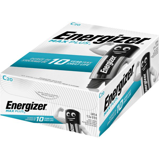 Energizer Max Plus Alkaliparisto C, 1,5 V, 20 kpl
