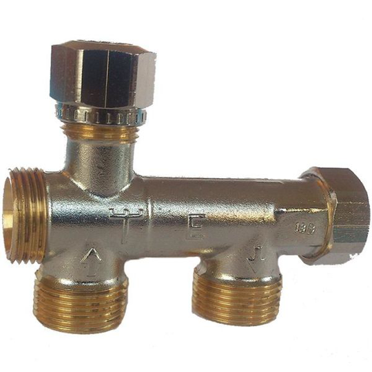 Danfoss 013G3155 Jakotukki Patteriliitäntään RA-KE, 1-putki