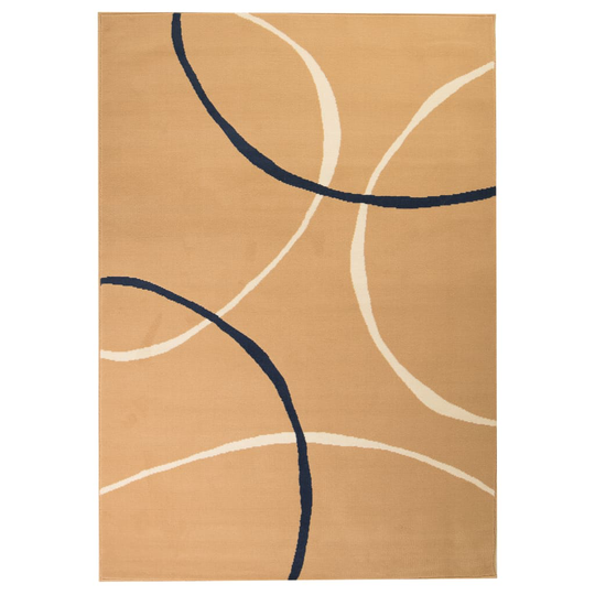 vidaXL Moderni matto ympyräkuvio 120x170 cm ruskea