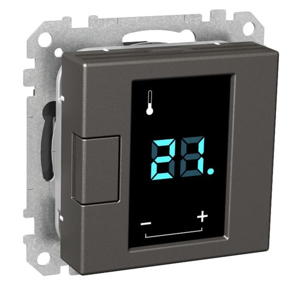 Schneider Electric Exxact WDE003491 Termostaatti 230 V, näytöllä Antrasiitti