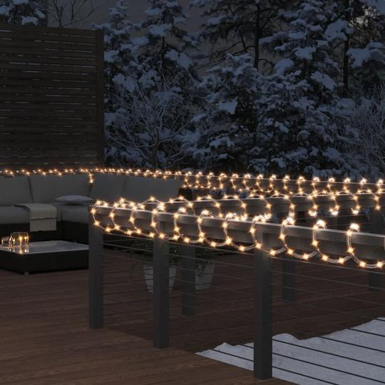 vidaXL Valokaapeli 1200 LED-valoa lämmin valkoinen 50 m PVC