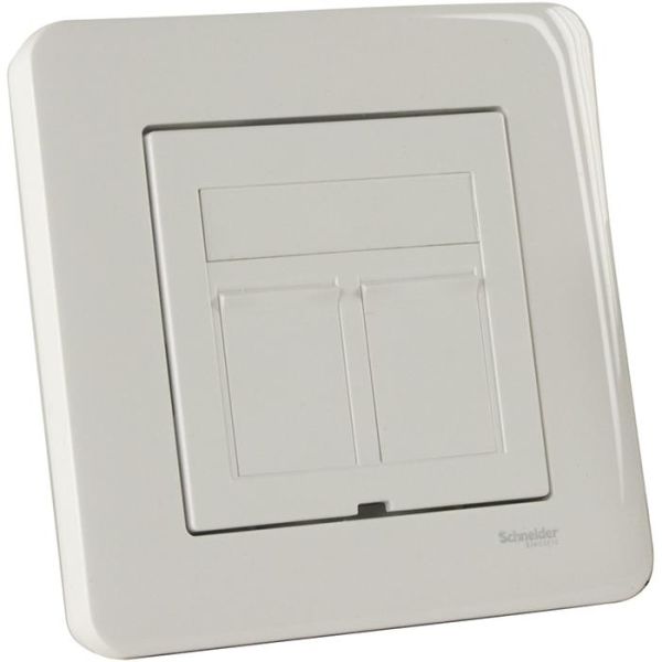 Schneider Electric Exxact Data-/telerasia uppoasennus, valkoinen