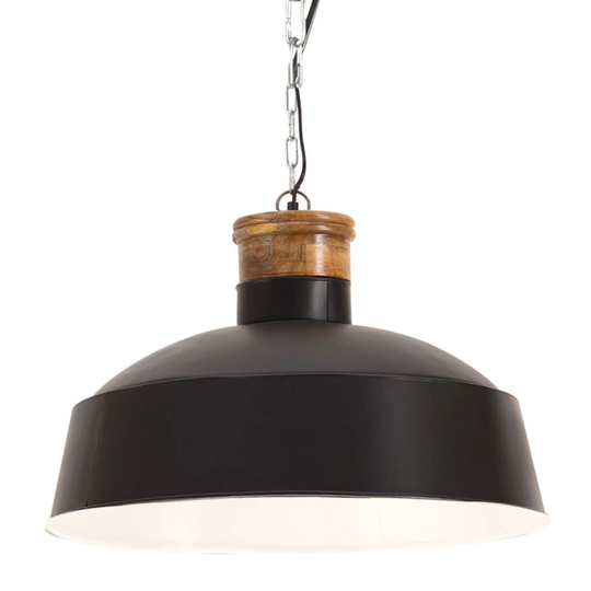 vidaXL Teollistyylinen riippuvalaisin 58 cm musta E27