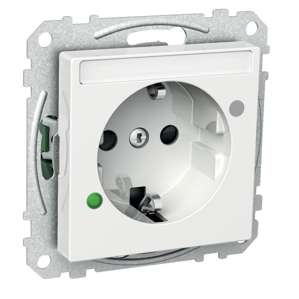 Schneider Electric Exxact Seinäpistorasia 1-osainen, 16A, ylijännitesuoja